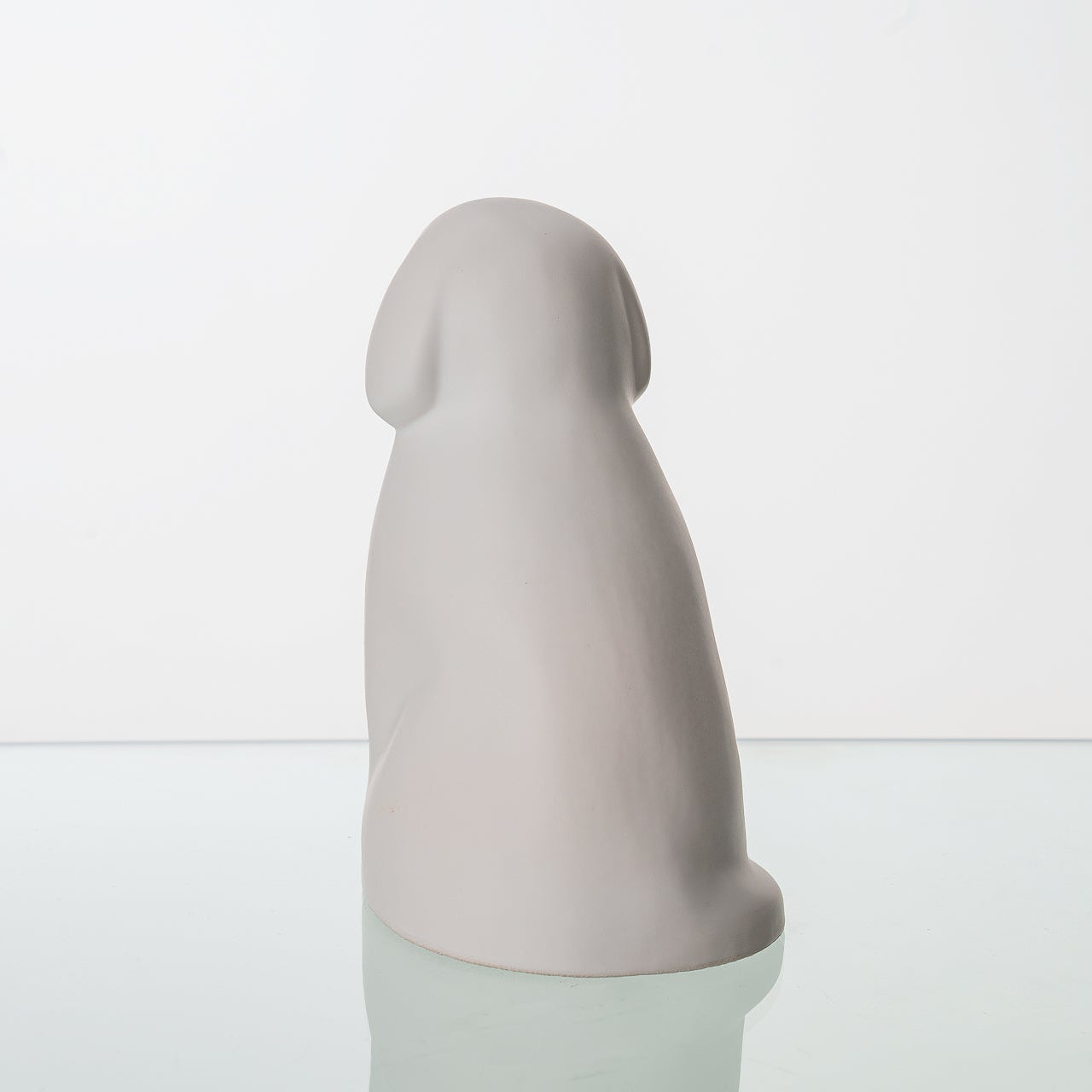 Cuddle Dog Urn for Ashes in Matte White