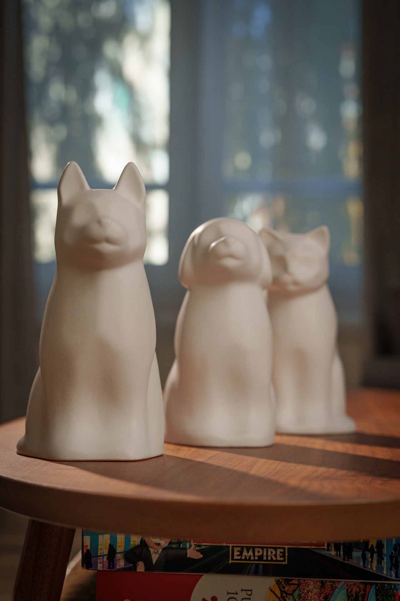 Cuddle Dog Urn for Ashes in Matte White