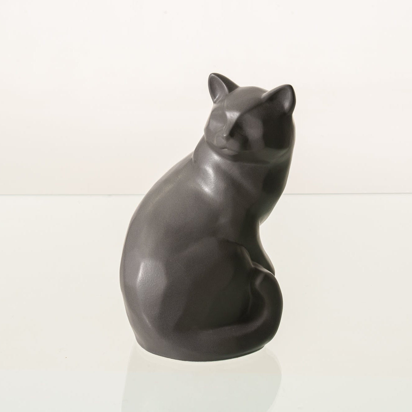 Felix Cat Urn for Ashes in Matte Grey