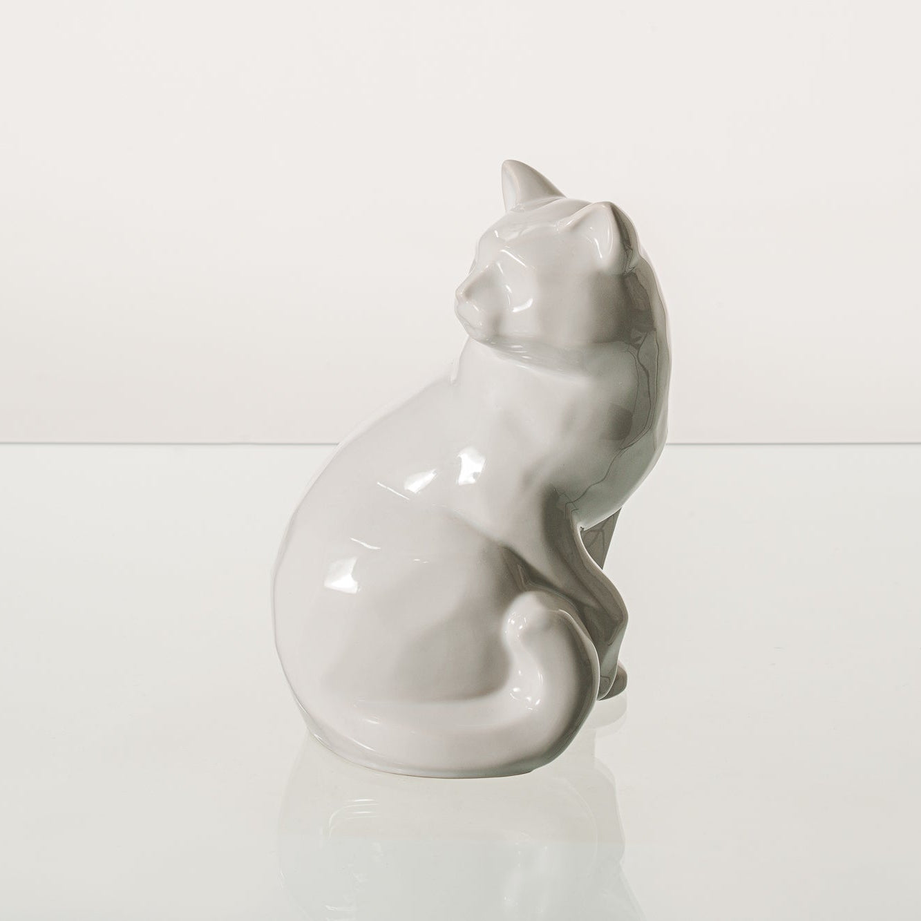 Felix Cat Urn for Ashes in White