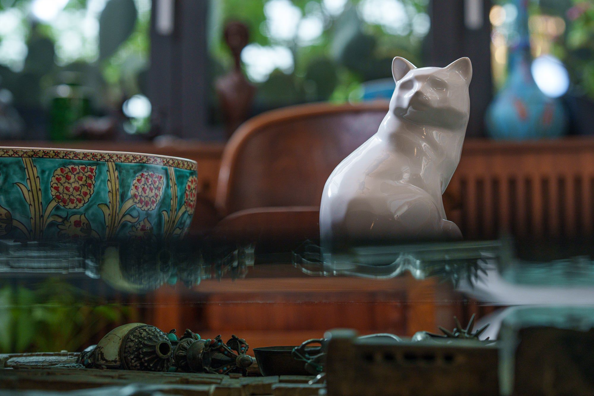 Felix Cat Urn for Ashes in White