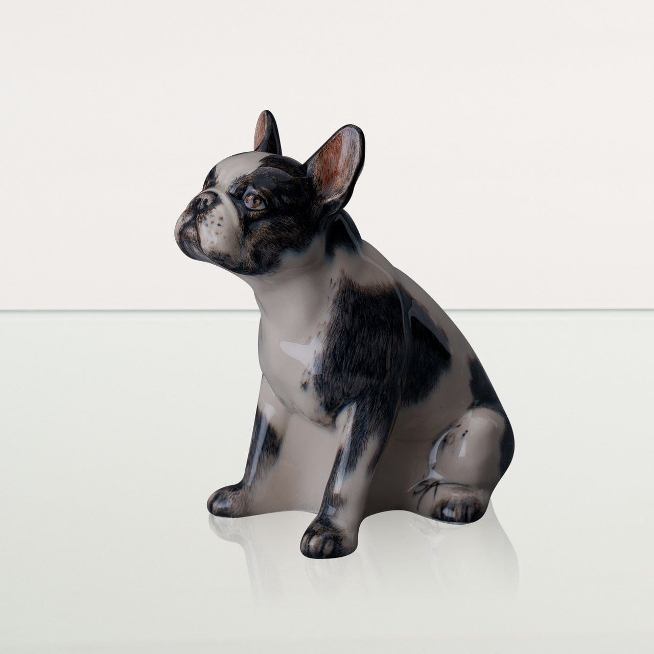 French Bulldog Pet Urn for Ashes in Black and White