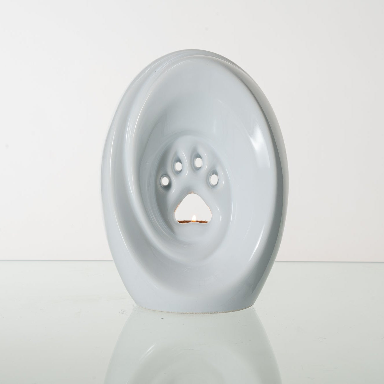 Paw Pet Urn for Ashes in White