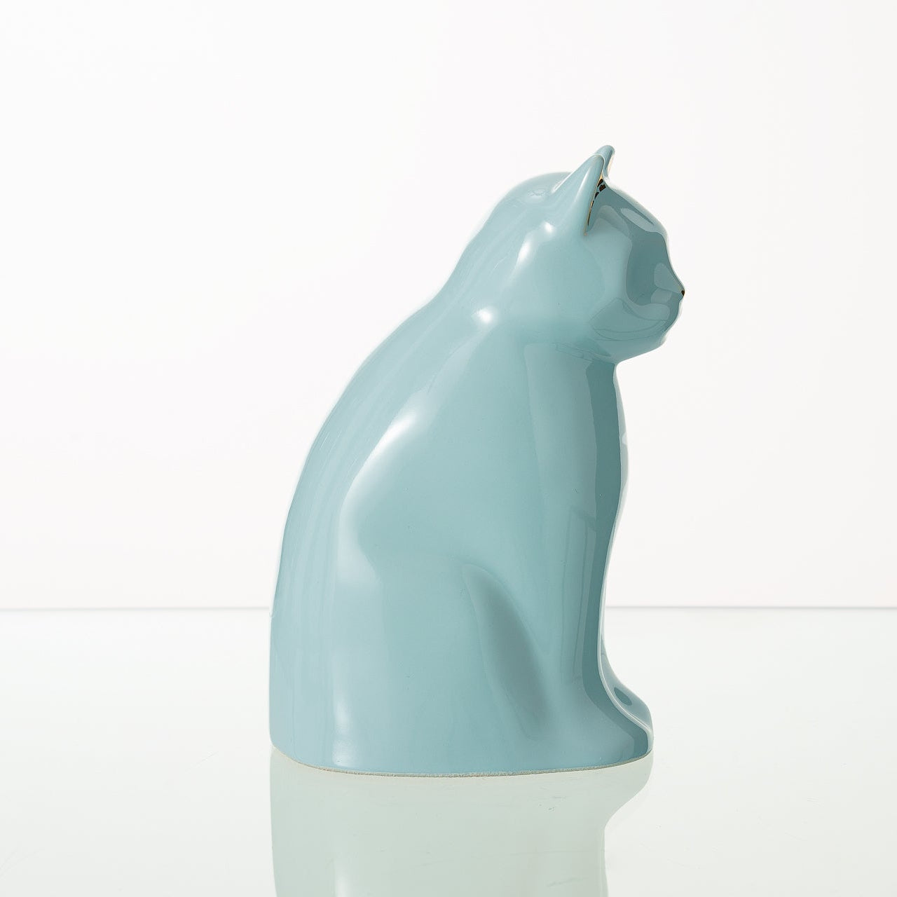 Meow Cat Pet Urn for Ashes in Light Blue