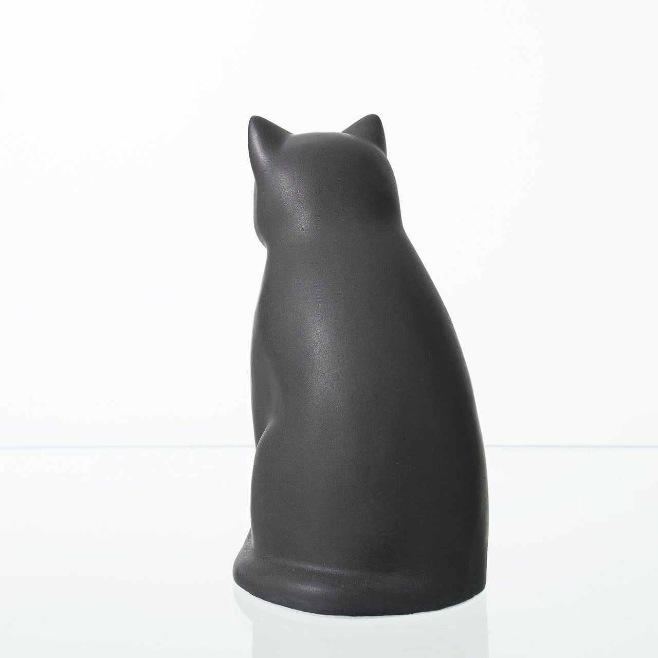 Meow Cat Pet Urn for Ashes in Matte Grey