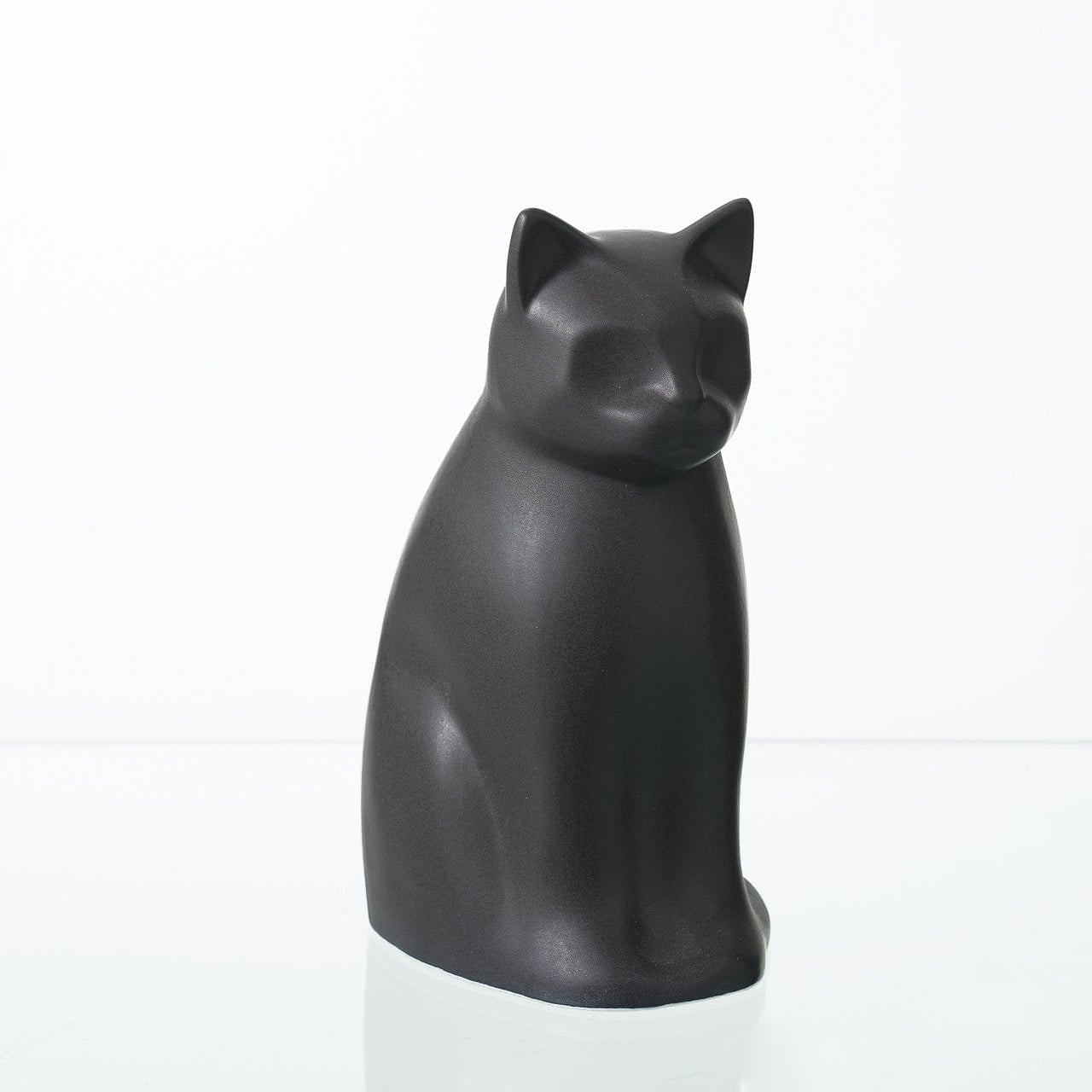 Meow Cat Pet Urn for Ashes in Matte Grey