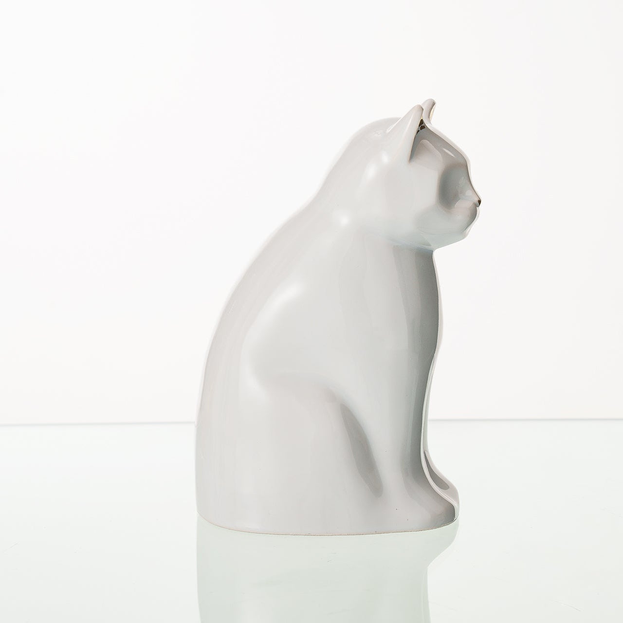 Meow Cat Pet Urn for Ashes in White