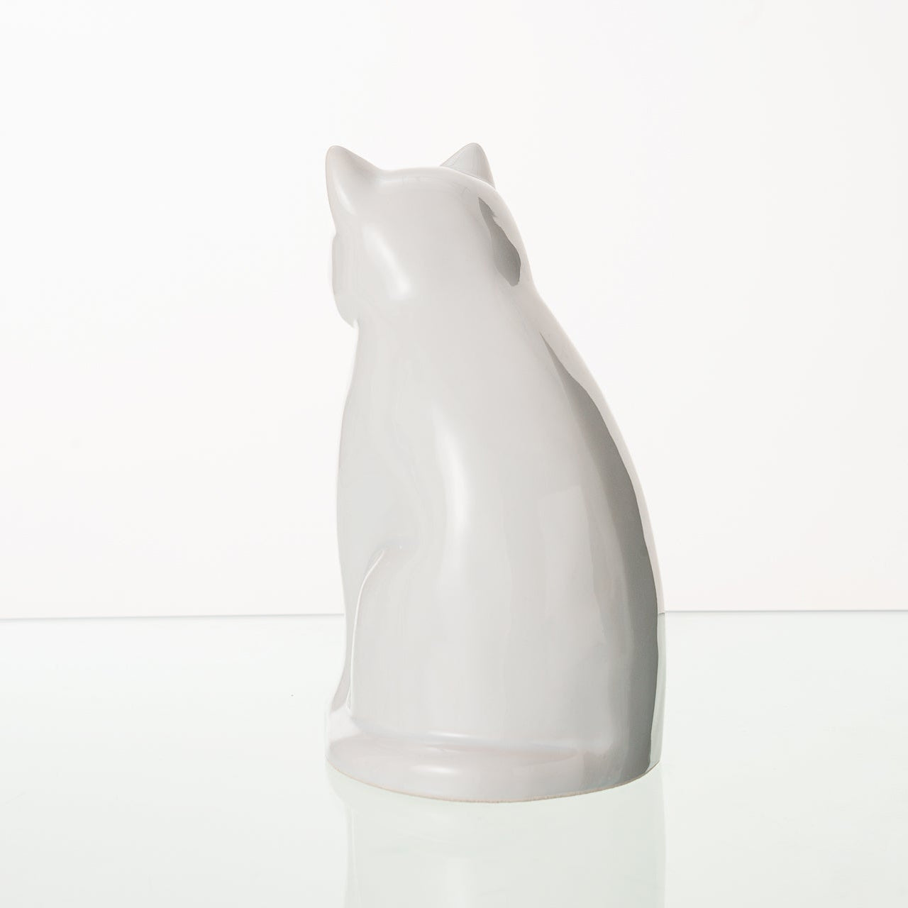 Meow Cat Pet Urn for Ashes in White
