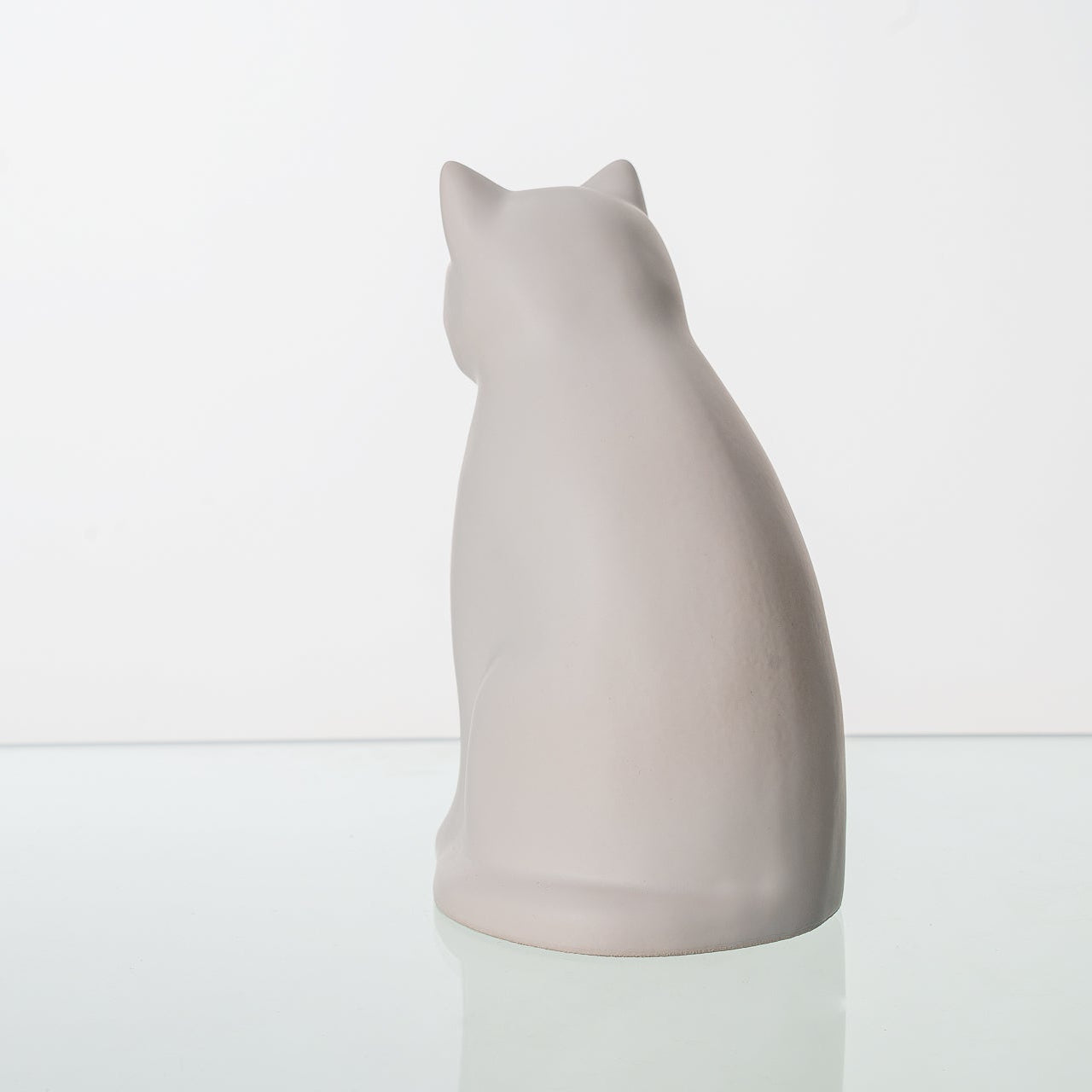 Meow Cat Urn for Ashes in Matte White