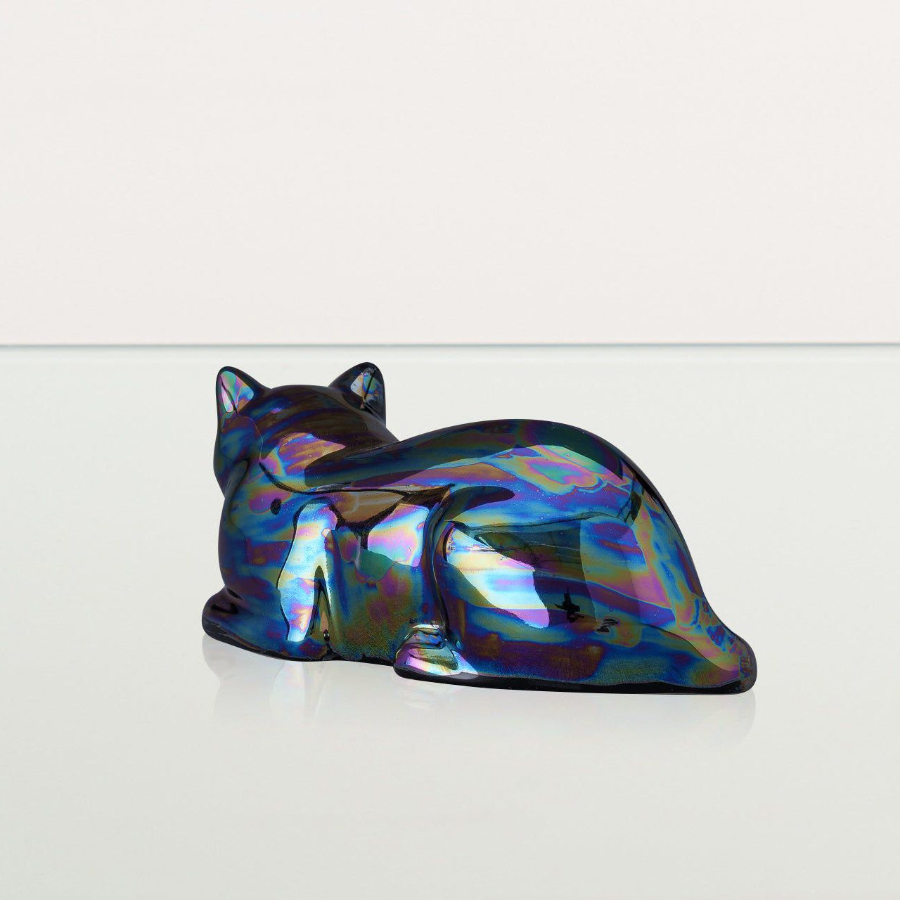 Lying Cat Mini Urn for Ashes in Multicolor