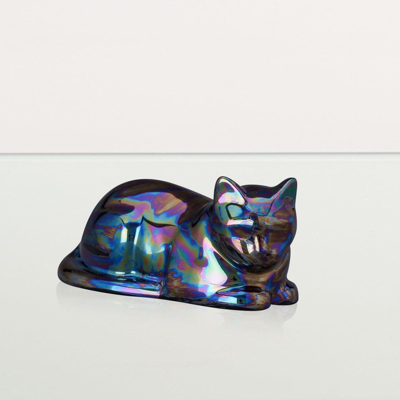 Lying Cat Mini Urn for Ashes in Multicolor