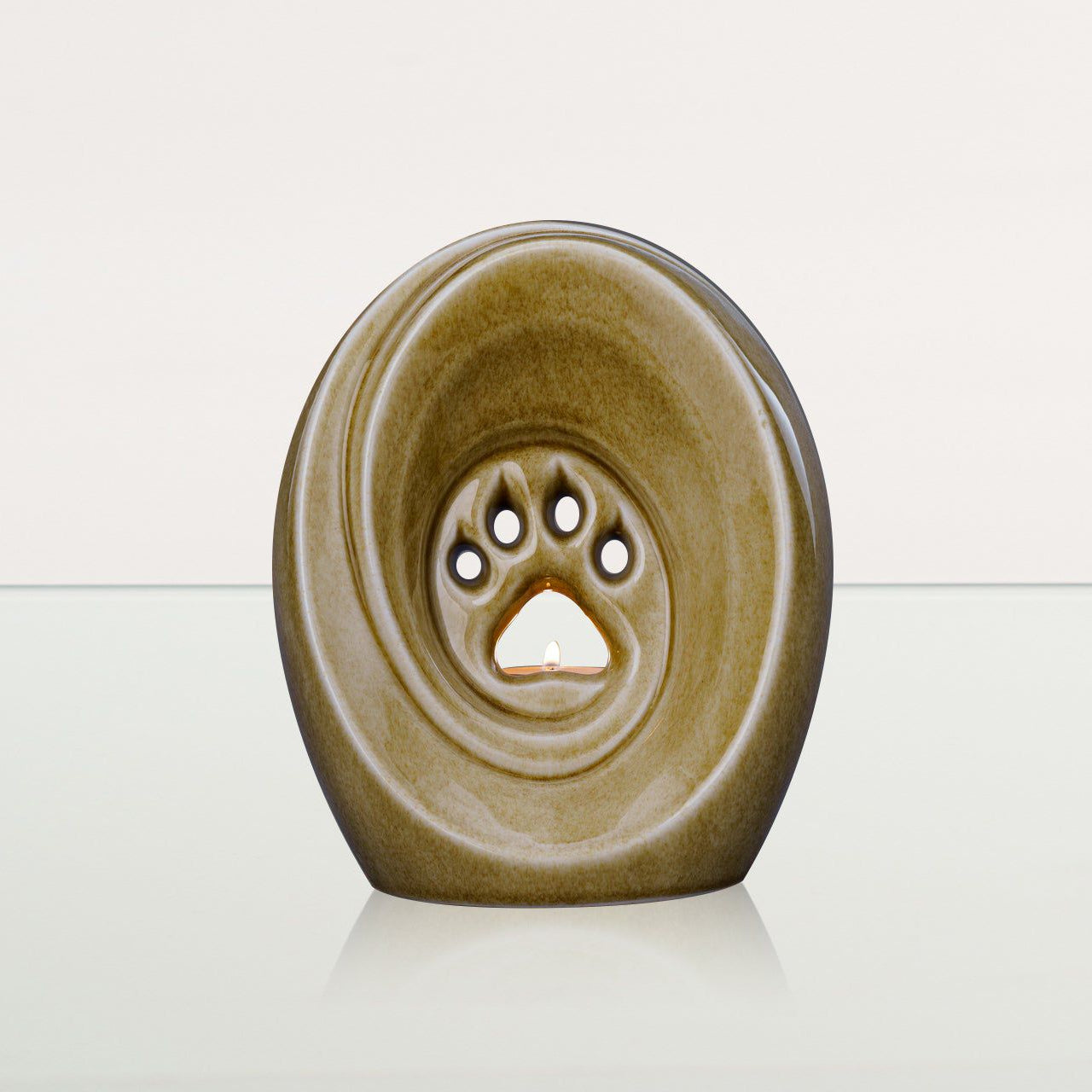 Paw Pet Urn for Ashes in Dark Sand