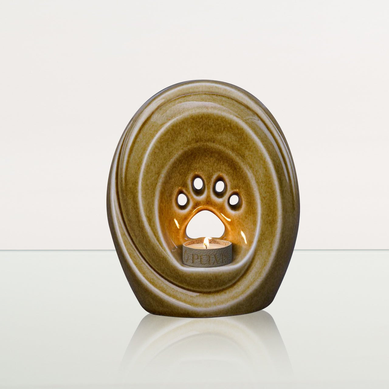 Paw Pet Urn for Ashes in Dark Sand