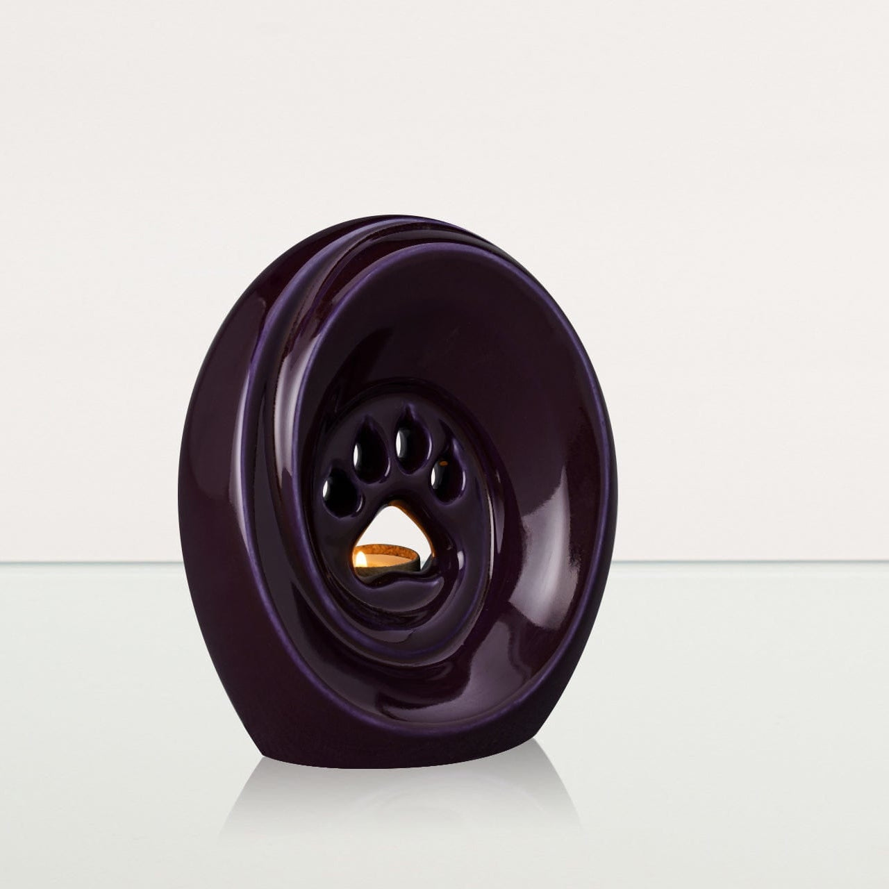Paw Pet Urn for Ashes in Purple