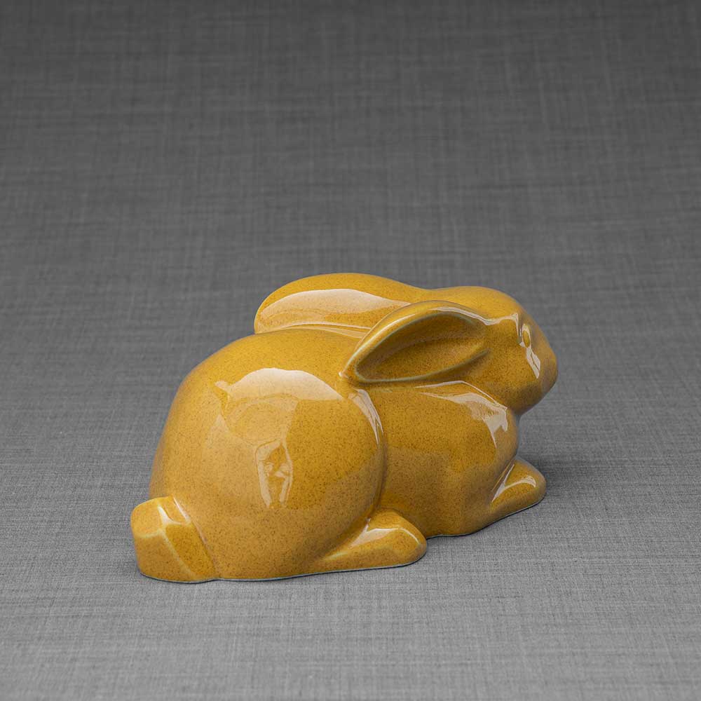Rabbit Urn For Ashes Amber Back Right