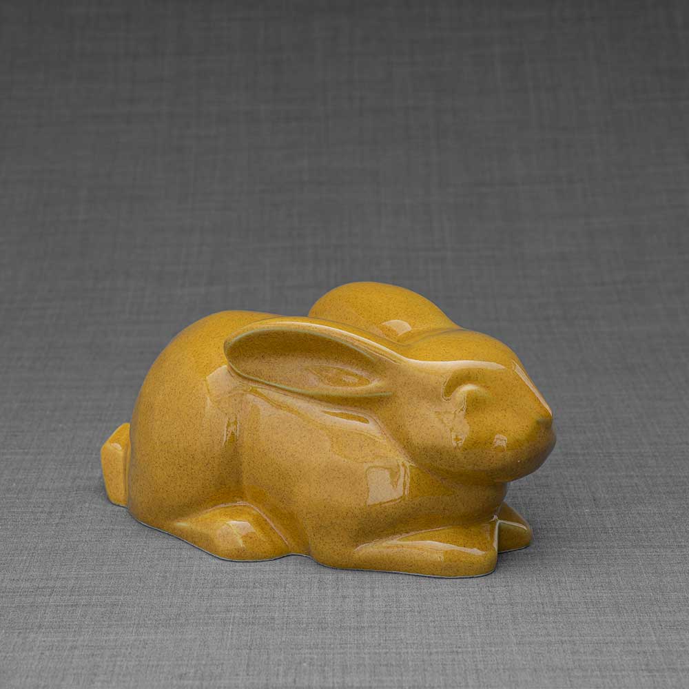 Rabbit Urn For Ashes Amber Front Right