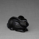 Rabbit Urn for Ashes in Glossy Black