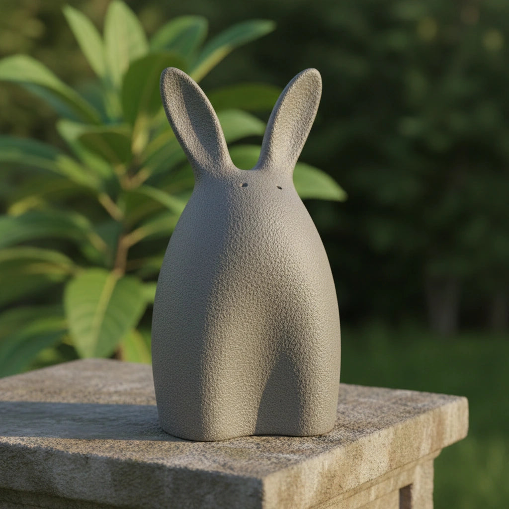 Rabbit Urn for Ashes in Grey