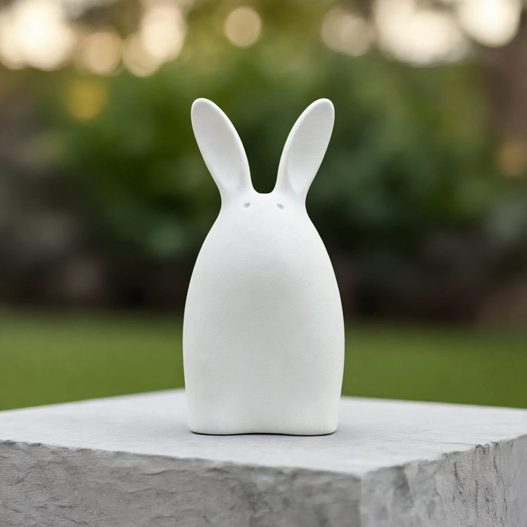 Rabbit Urn for Ashes in White
