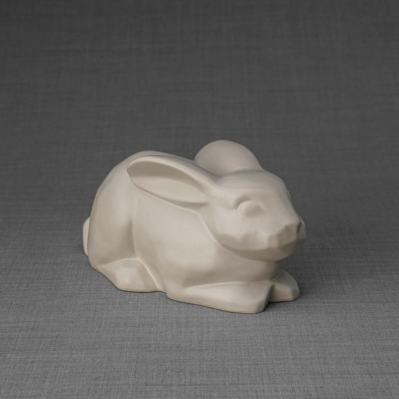 Rabbit Urn for Ashes in Matte White