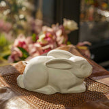Rabbit Urn for Ashes in Matte White