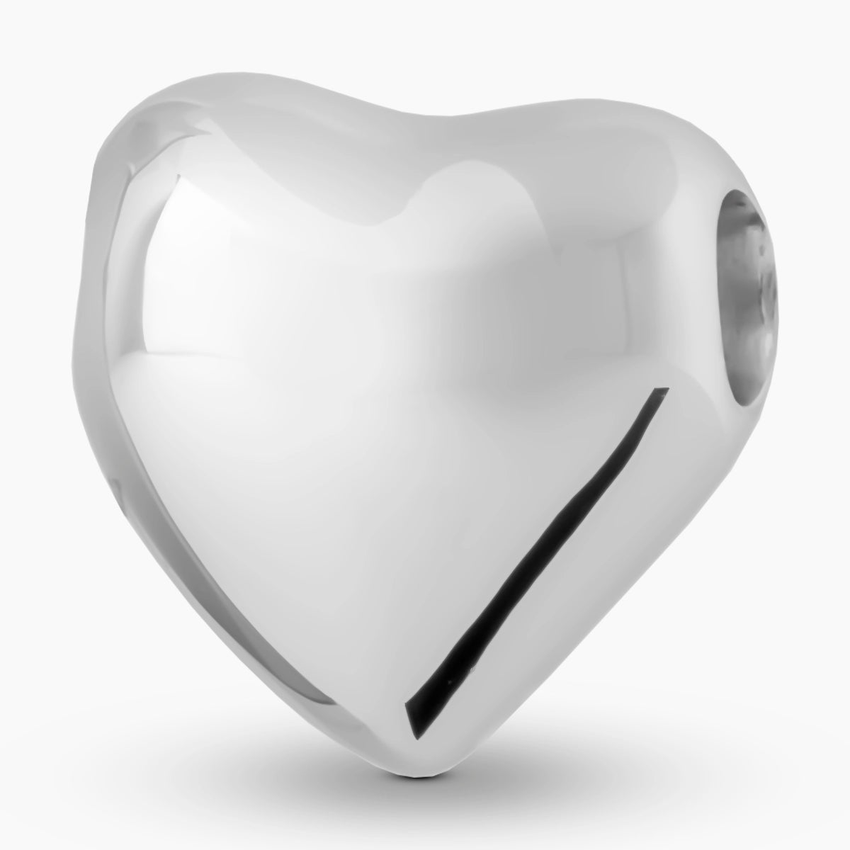 self fill contemporary heart memorial ashes pendant