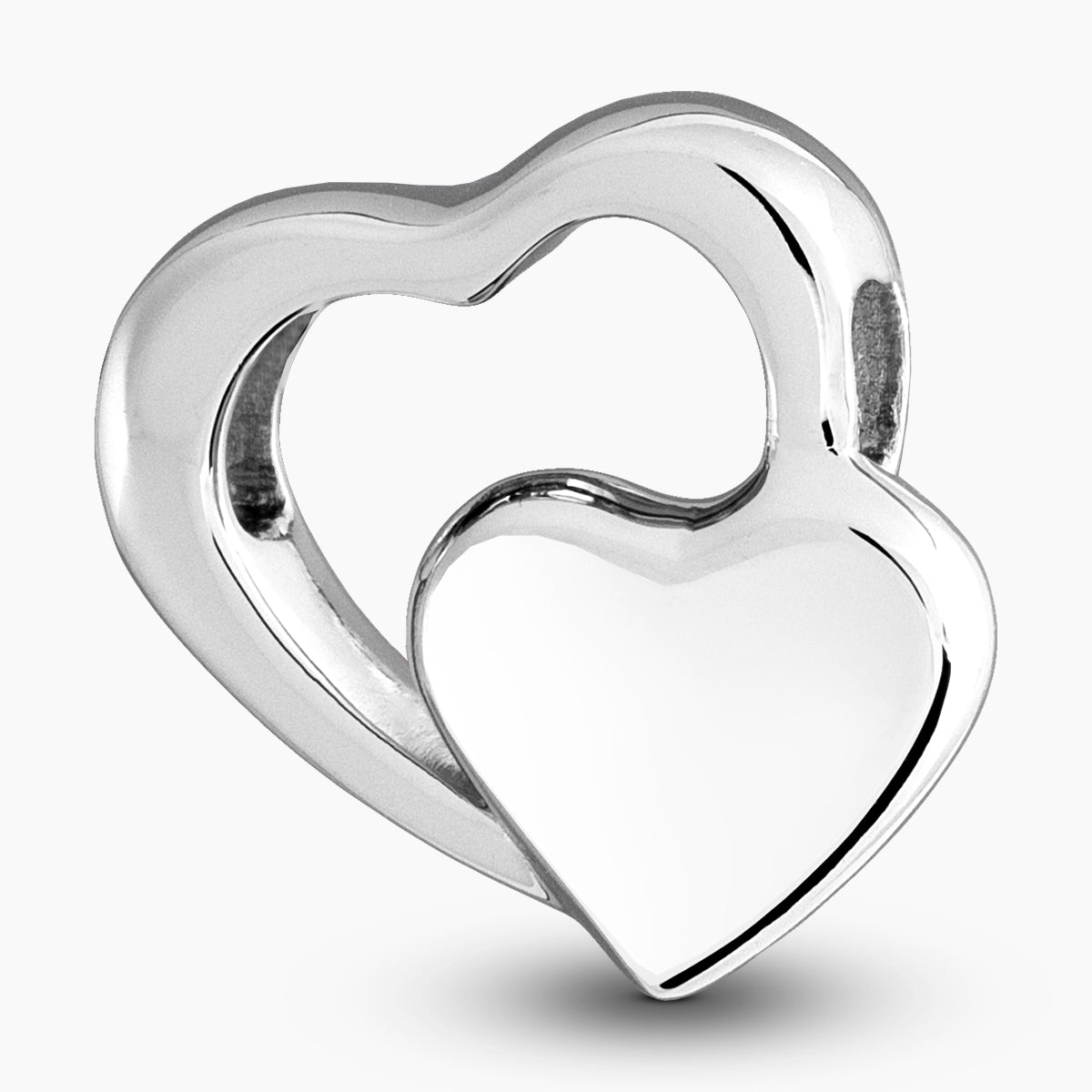self fill double heart memorial ashes pendant