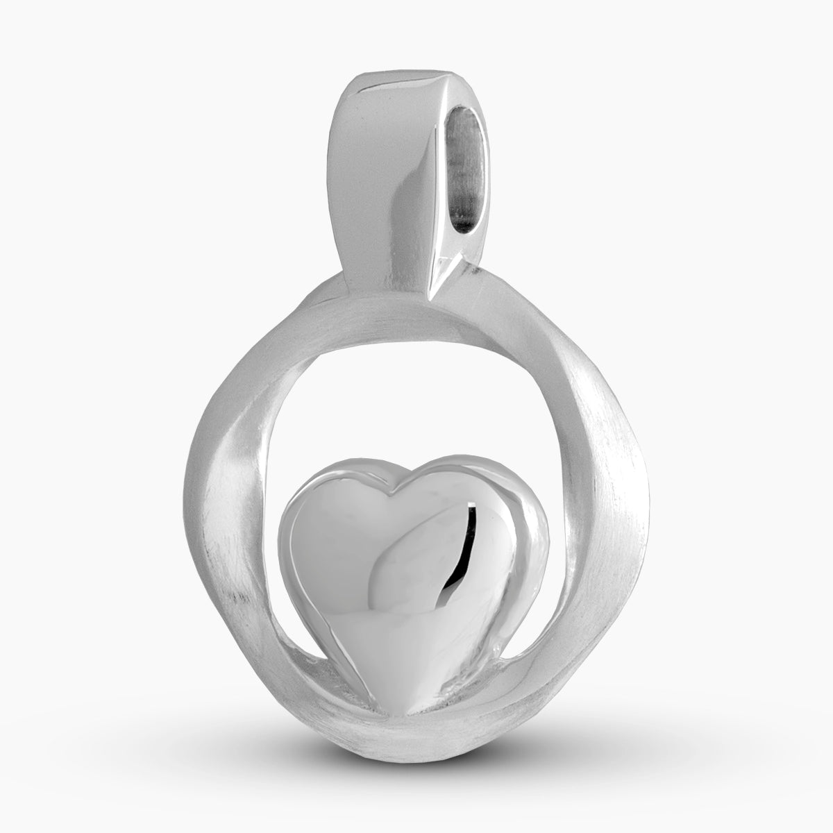 self fill heart embrace memorial ashes pendant