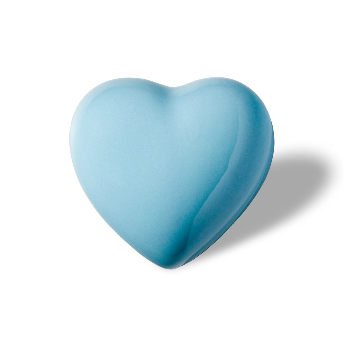 Small Heart Keepsake Urn for Ashes in Pure Blue