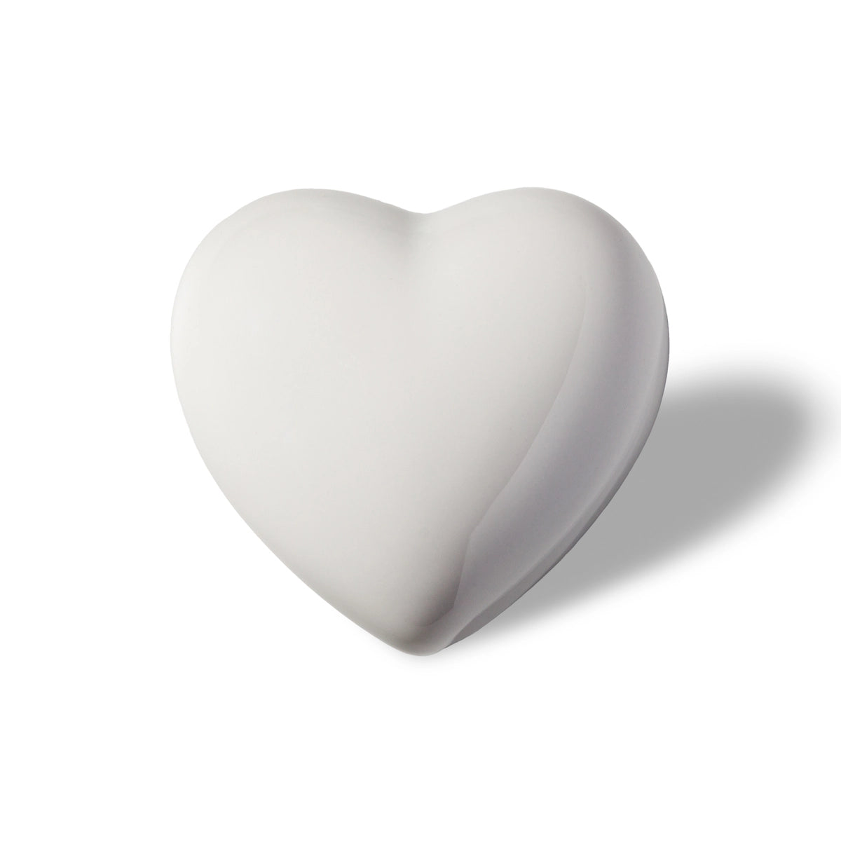 Small Heart Keepsake Urn for Ashes in Pure White
