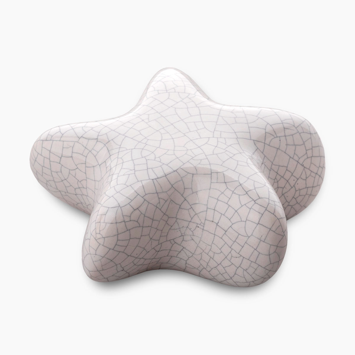 star keepsake urn for ashes in crackle glaze