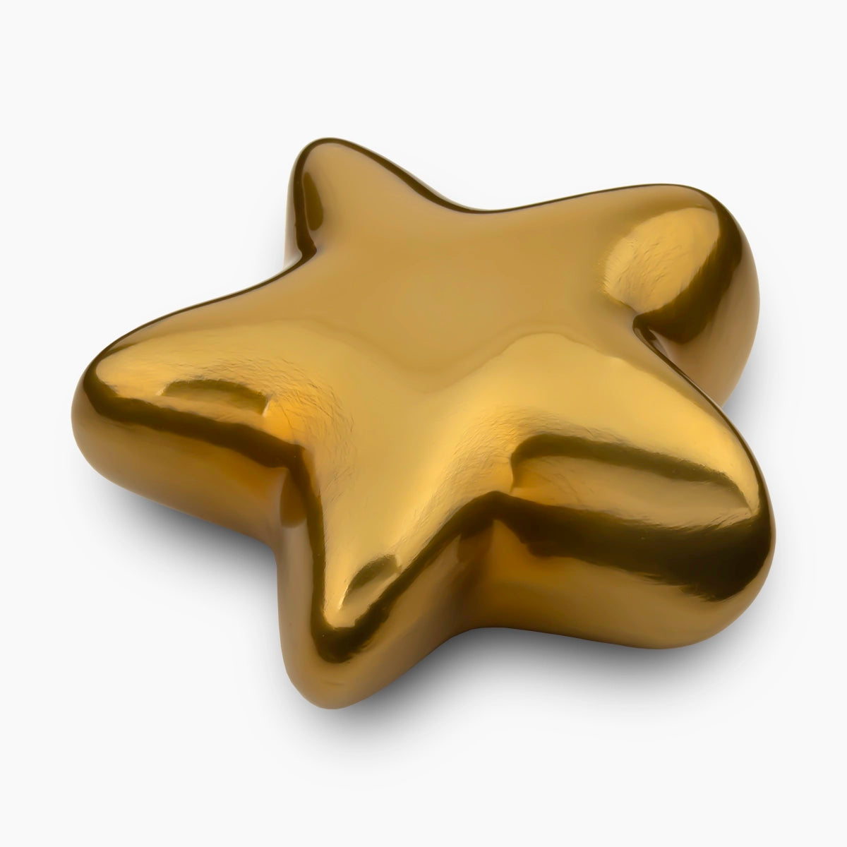 star keepsake urn for ashes in gold side view