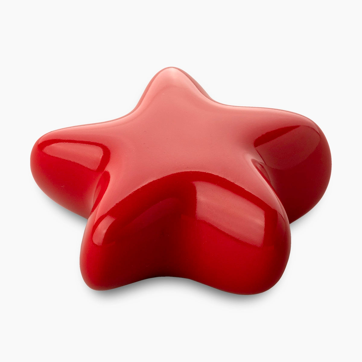 star keepsake urn for ashes in red