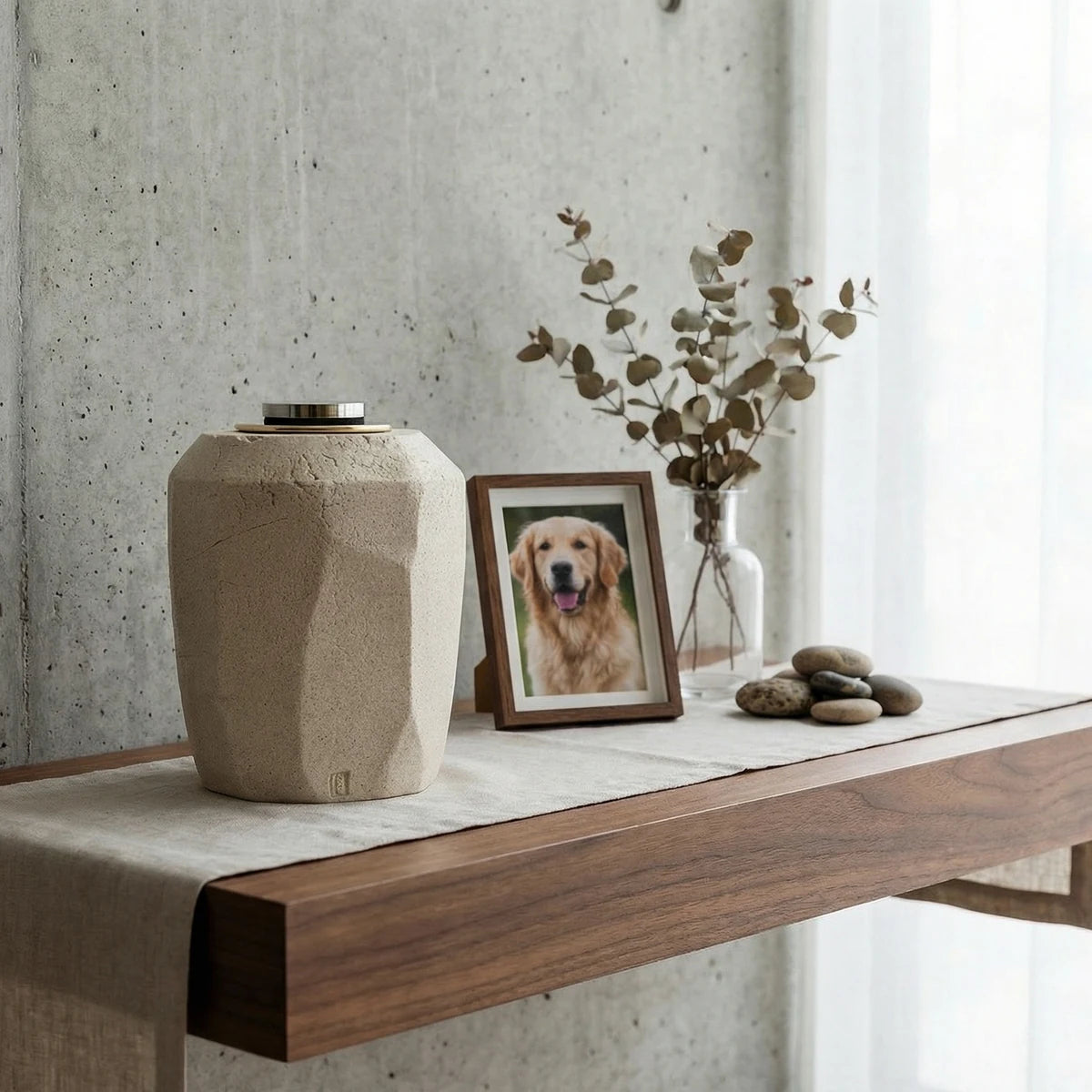 Stone Medium Pet Urn for Ashes