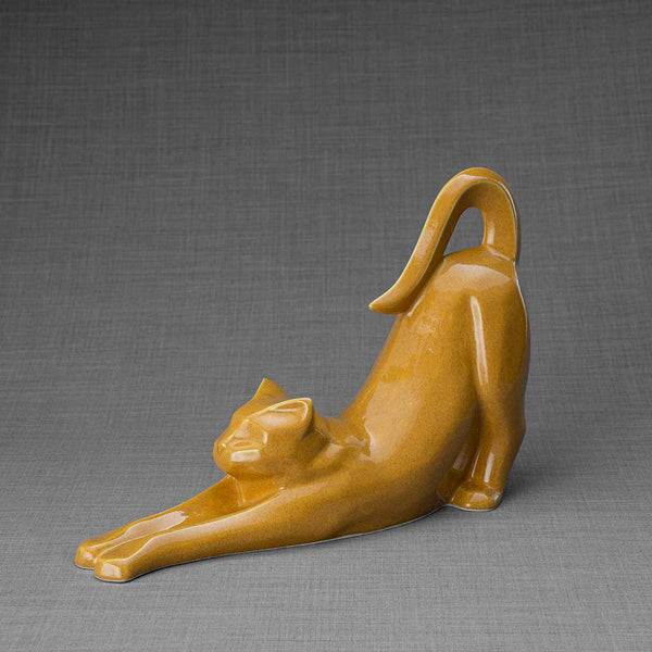 Stretching Cat Urn for Ashes in Amber