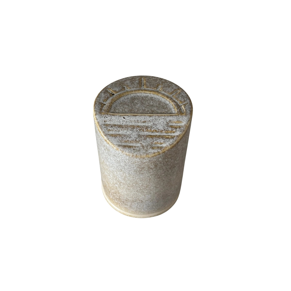 Sunset Double-Side Pet Urn for Ashes in Sandy White
