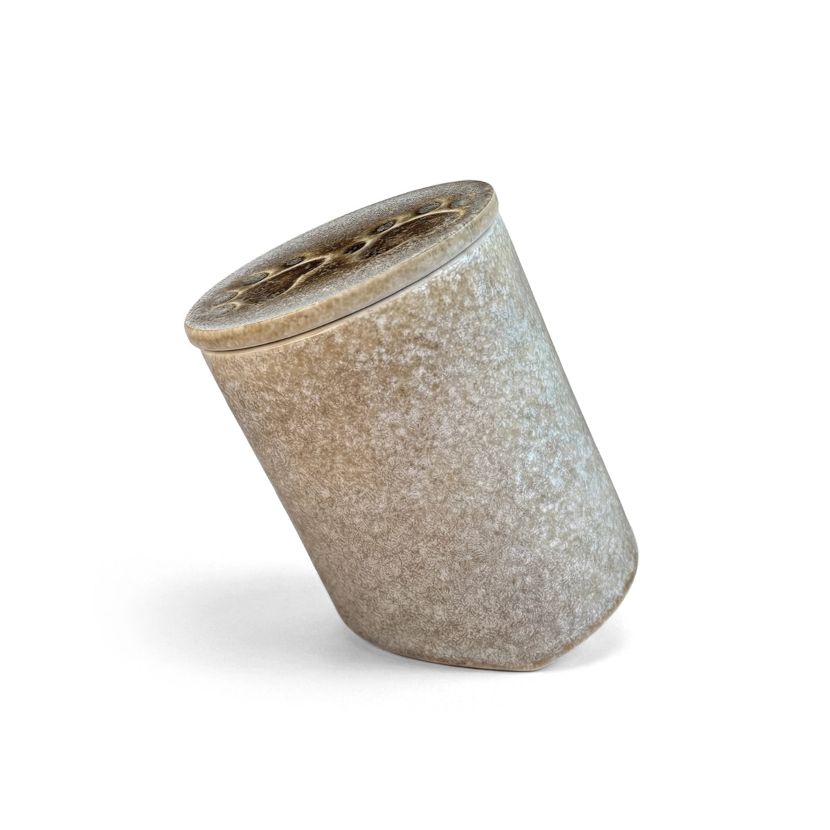 Sunset Double-Side Pet Urn for Ashes in Sandy White