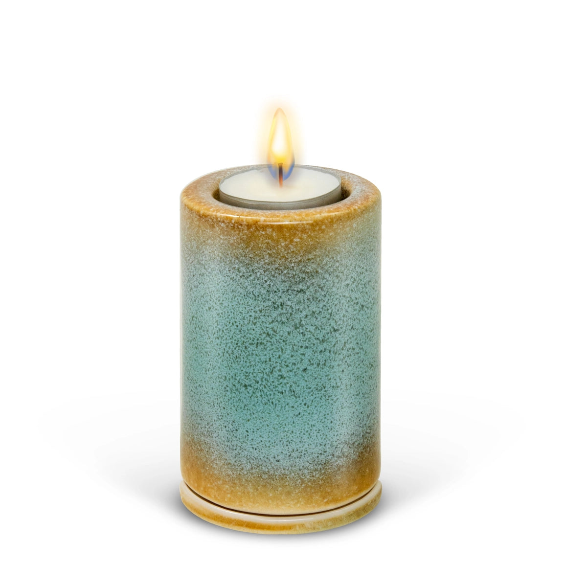 Tealight Combo Keepsake Urn for Ashes in Ocean Blue