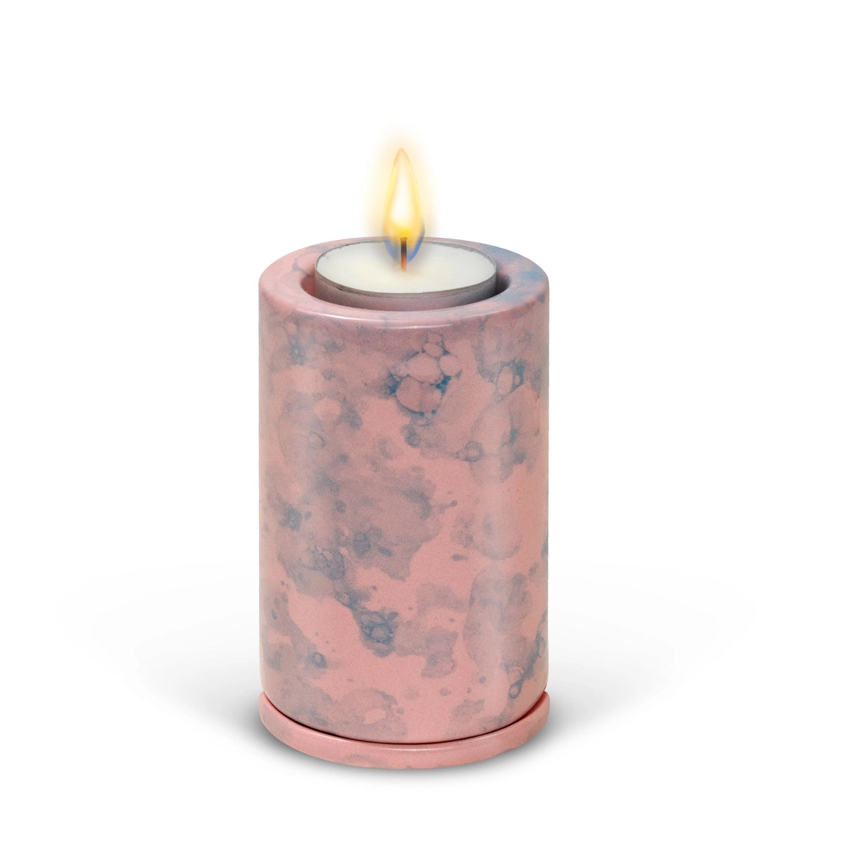 Tealight Combo Keepsake Urn for Ashes in Pink Sky