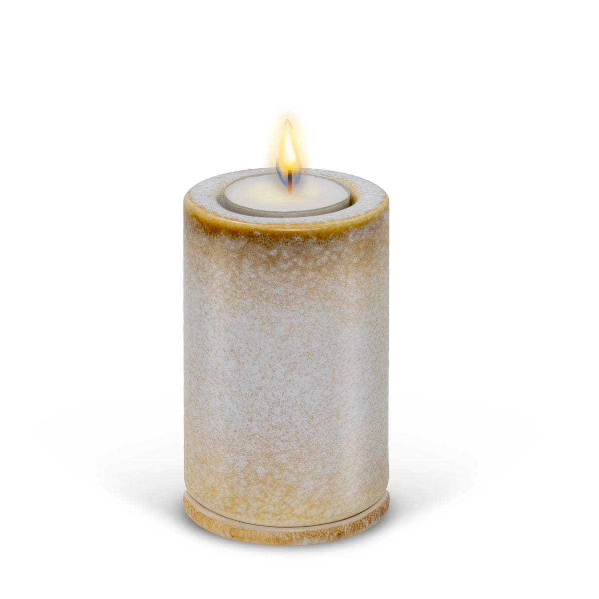 Tealight Combo Keepsake Urn for Ashes in Sandy White