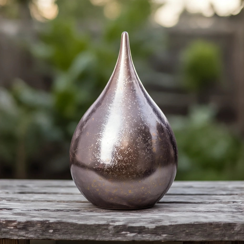 Teardrop Adult Cremation Urn for Ashes in Bronze