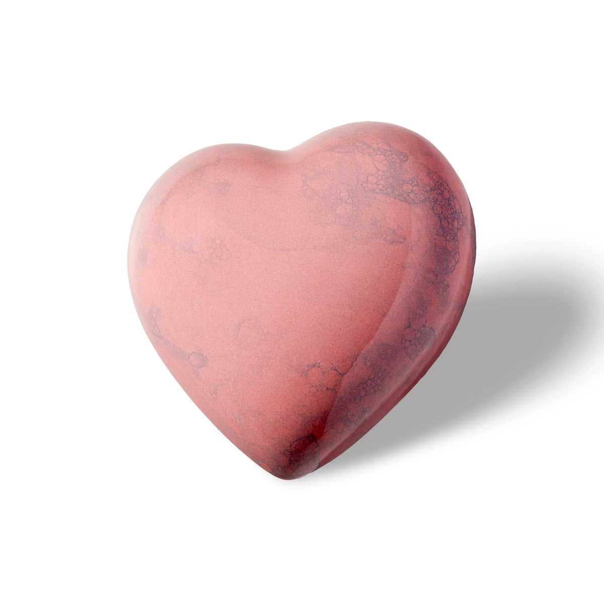 Tear Drop Heart Keepsake Urn for Ashes in Pink Sky