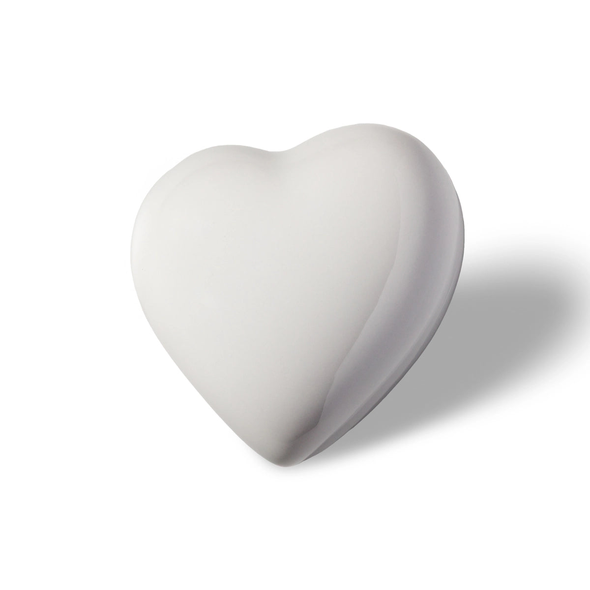 Tear Drop Heart Keepsake Urn for Ashes in Pure White