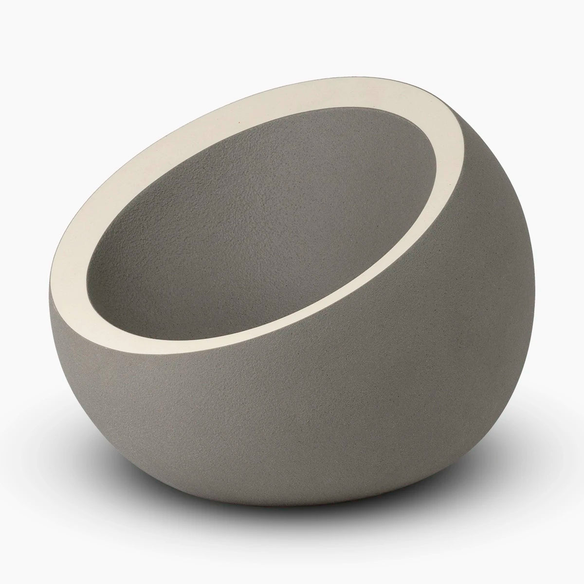 terra plant medium urn for ashes in grey left view