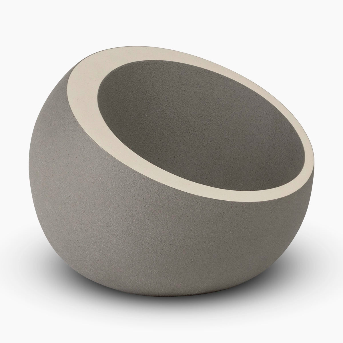 terra plant medium urn for ashes in grey right view