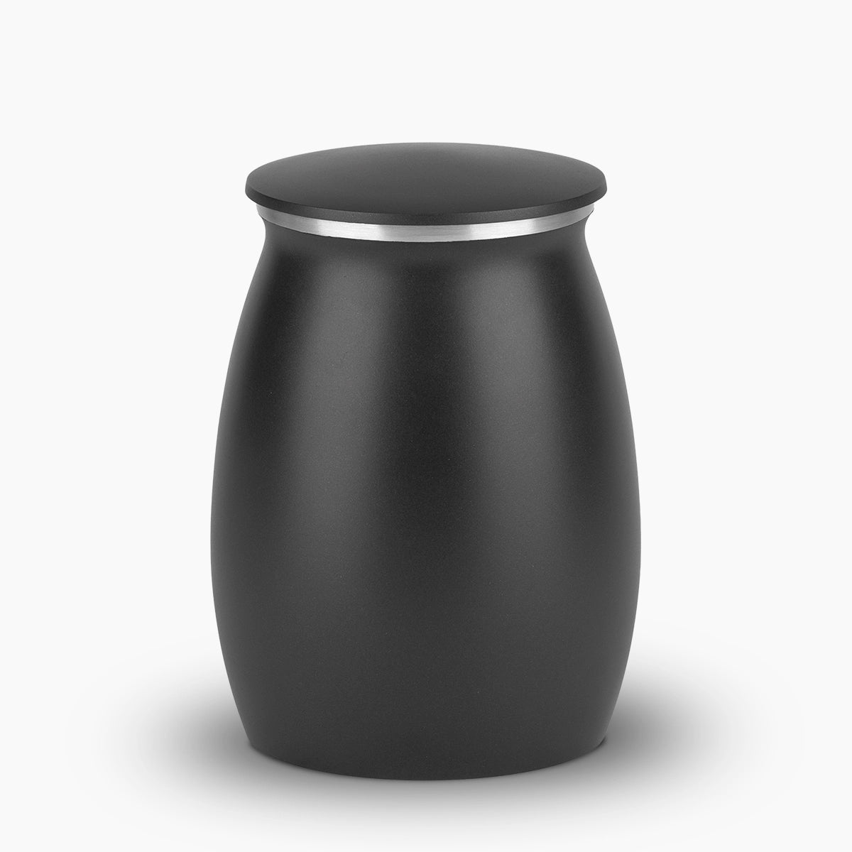 tribute metal medium urn for ashes in matte black