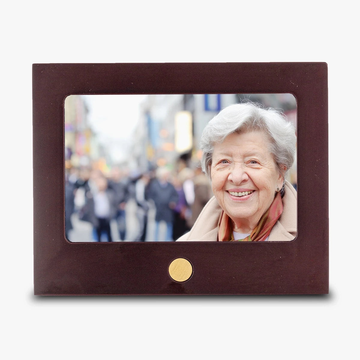 walnut effect mdf photo frame keepsake urn for ashes