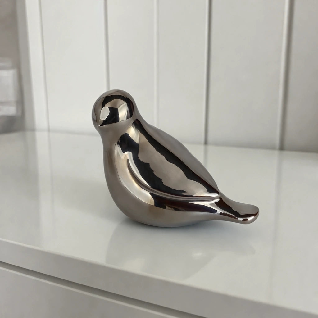 Whistling Bird Keepsake Urn for Ashes in Graphite