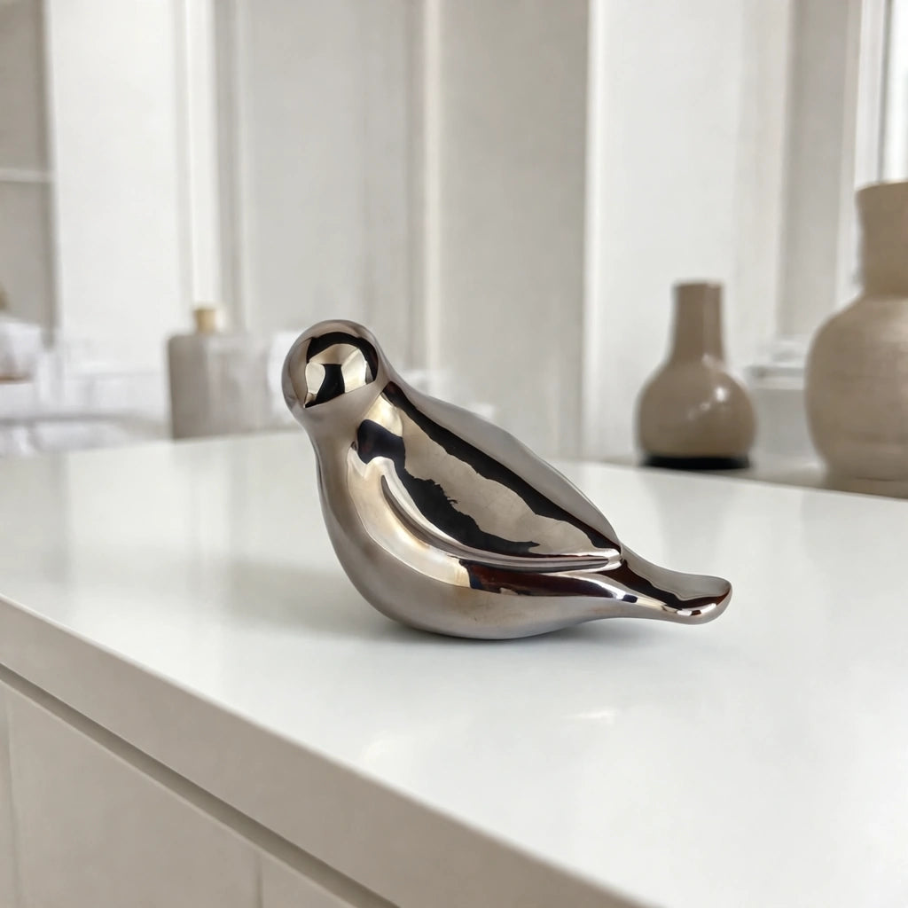 Whistling Bird Keepsake Urn for Ashes in Graphite