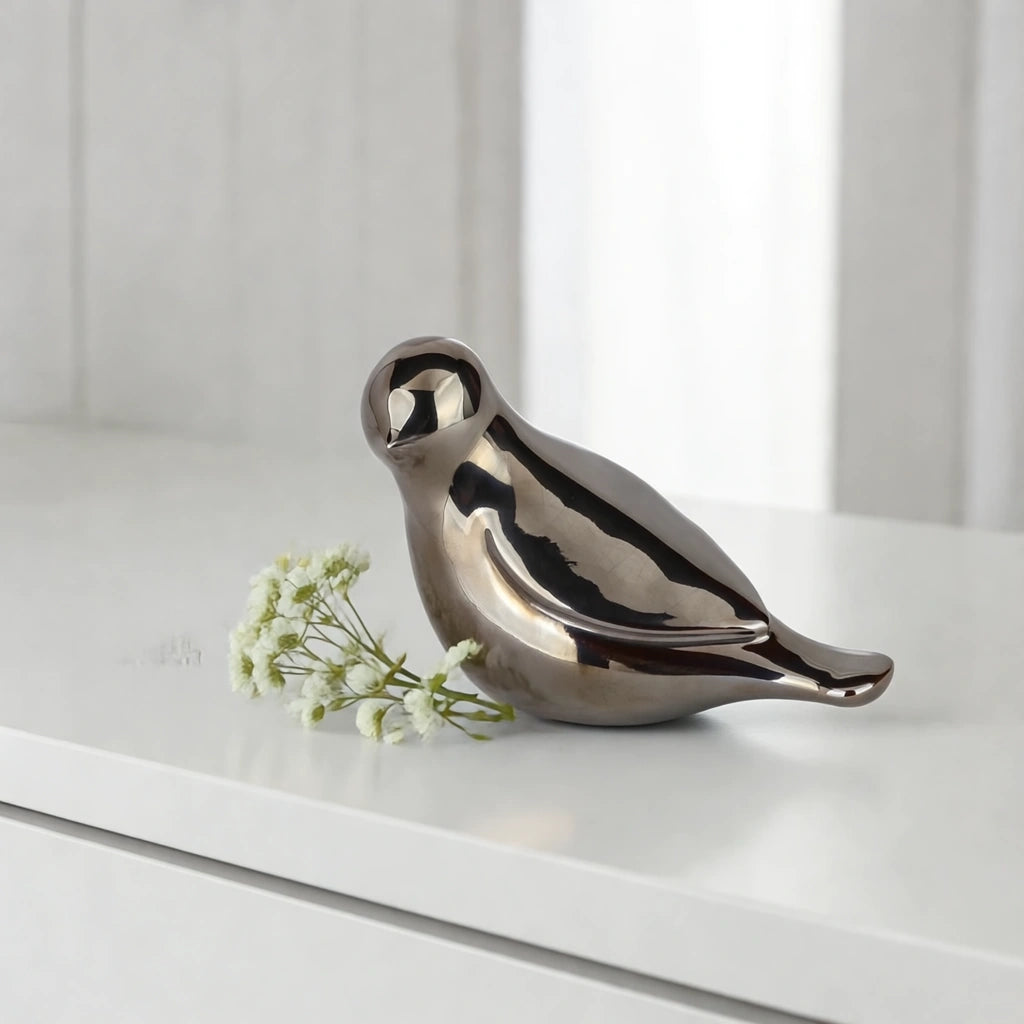Whistling Bird Keepsake Urn for Ashes in Graphite